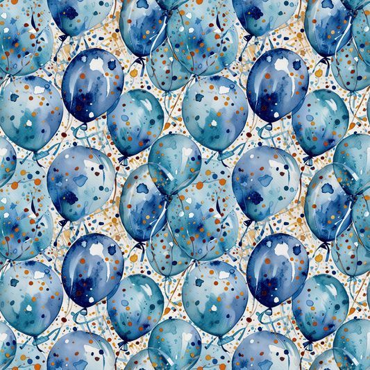 Artistic Blue Celebration Wrapping Papers