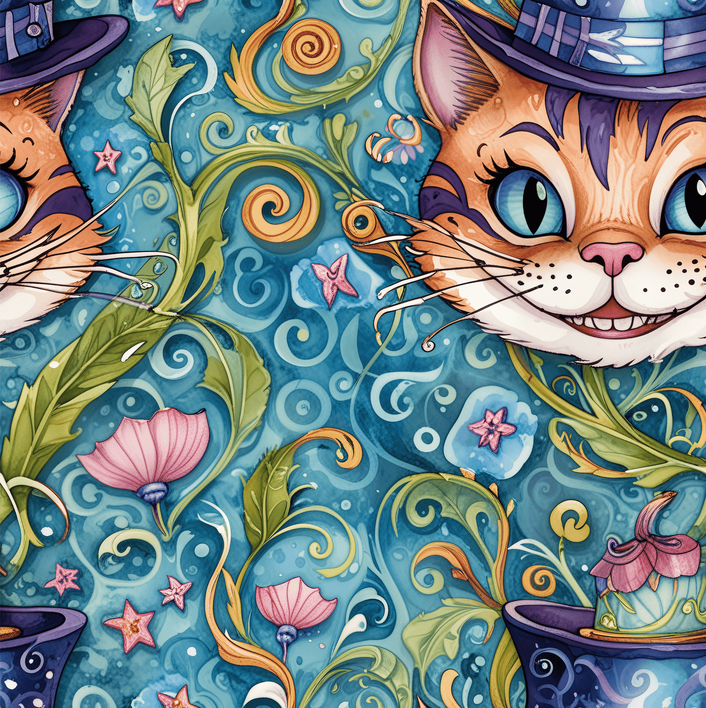 Abstract Cheshire Cat Gift Wrapping Paper
