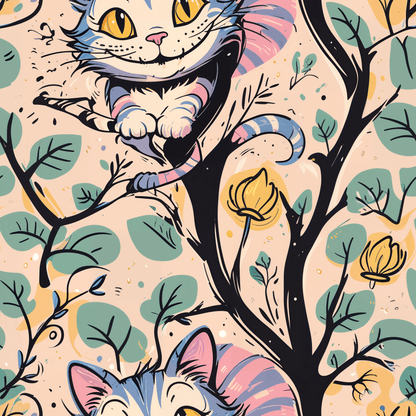 Abstract Cheshire Cat Gift Wrap