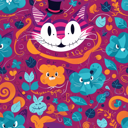 Colorful Abstract Cheshire Cat Gift Wrap
