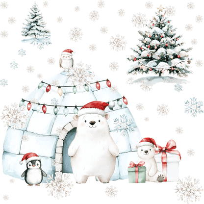 Igloo & Let It Snow – Arctic Friends Christmas Wrapping Paper