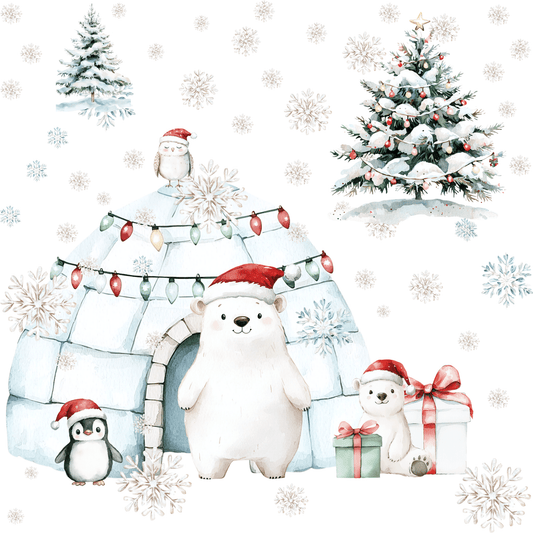 Igloo & Let It Snow – Arctic Friends Christmas Wrapping Paper