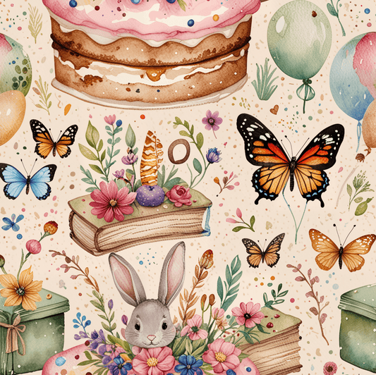 Charming Cottagecore Birthday Gift Paper
