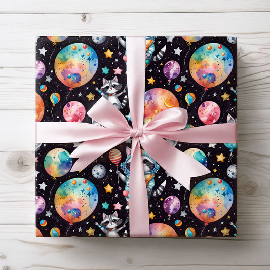 Cosmic Wrapping Paper - Colorful Space Gift Wrap
