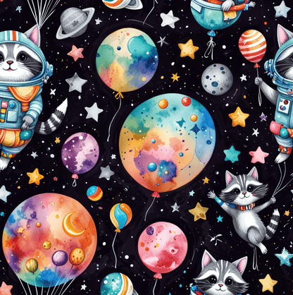 Cosmic Wrapping Paper - Colorful Space Gift Wrap