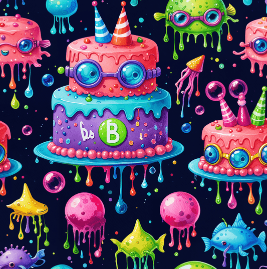 Colorful Martian Party Wrapping Paper