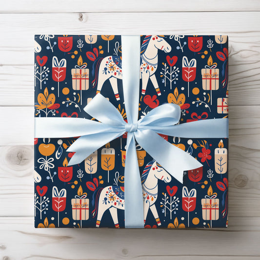 Festive Colorful Unicorn Wrapping Paper