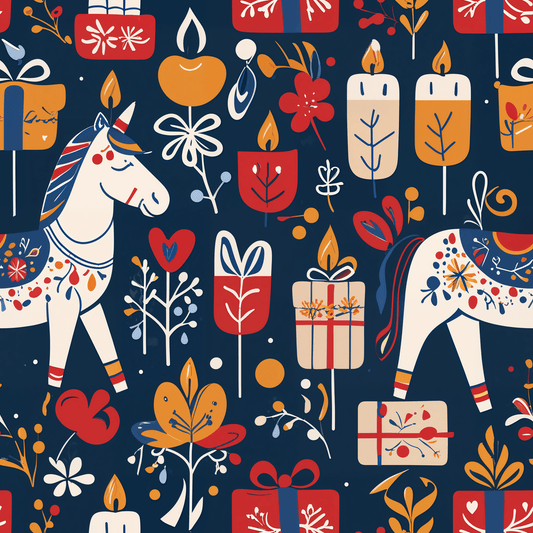 Festive Colorful Unicorn Wrapping Paper