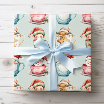 Cup of Cheer – Cozy Christmas Cocoa Wrapping Paper
