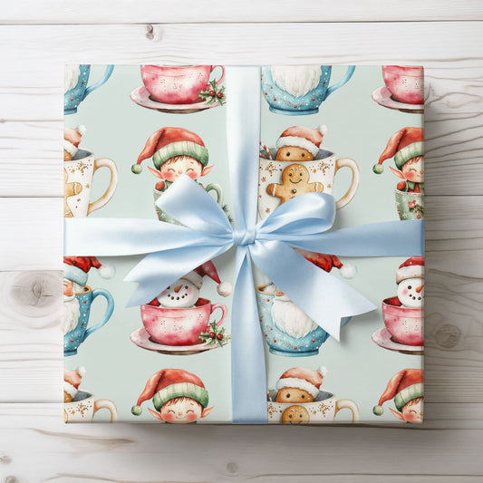 Cup of Cheer – Cozy Christmas Cocoa Wrapping Paper