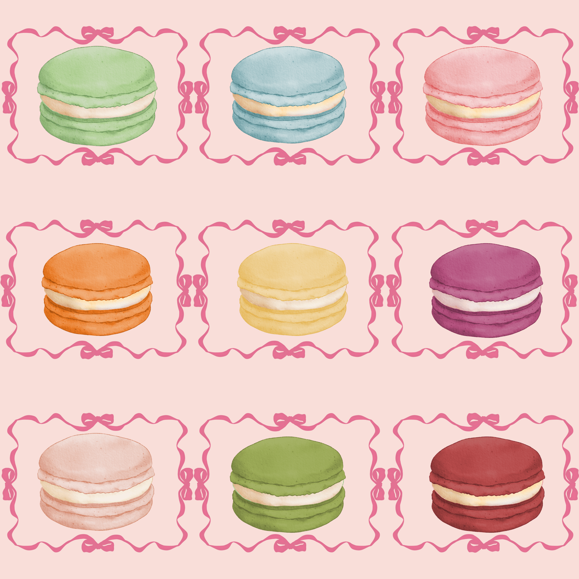 Macaron Pattern Gift Wrap