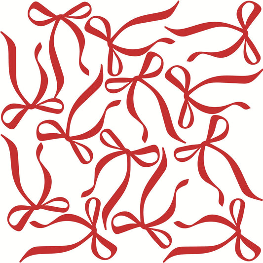 Ribbon Riot – Modern Red Bow Wrapping Paper