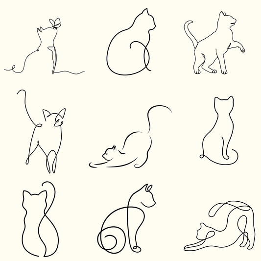 Elegant Minimalist Cat Wrapping Paper