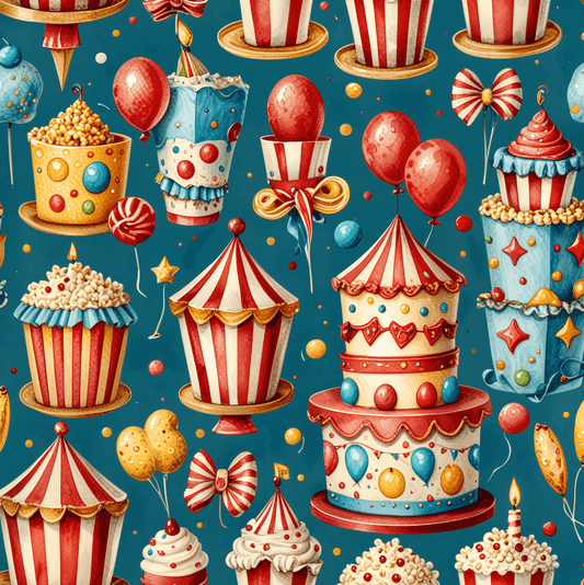 Carnival Cakes & Confetti Dreams – Birthday Wrapping Paper