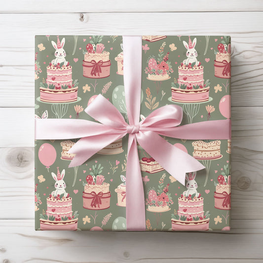 Charming Birthday Bunny Gift Wrap