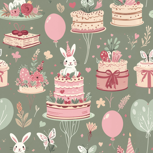 Charming Birthday Bunny Gift Wrap