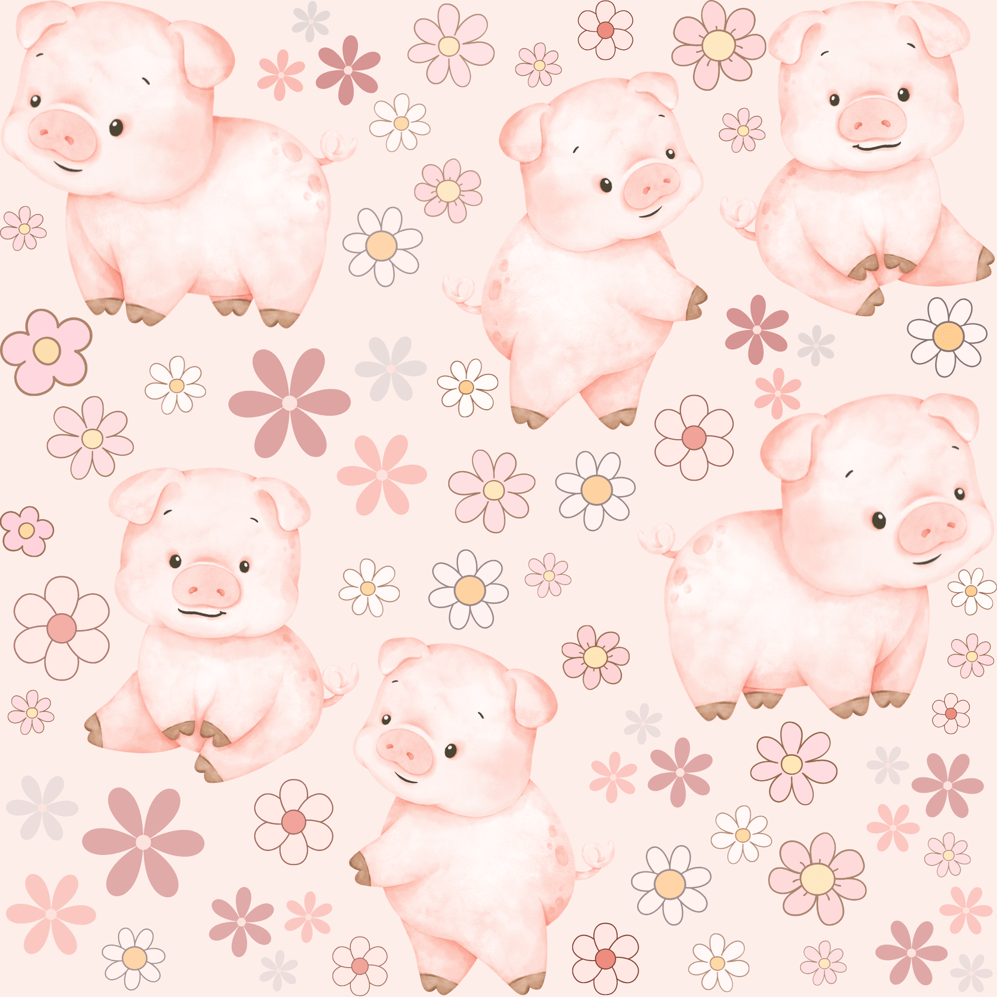 Cute Little Pink Pig Wrapping Paper