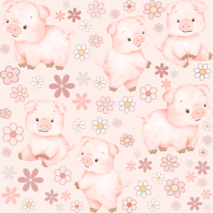 Cute Little Pink Pig Wrapping Paper