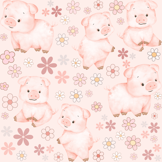 Cute Little Pink Pig Wrapping Paper