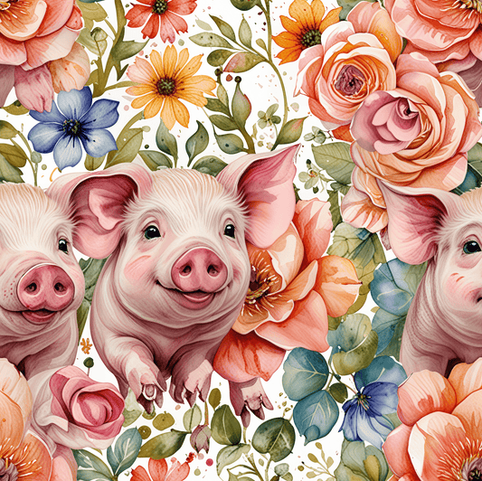 Charming Pink Pig Wrapping Paper