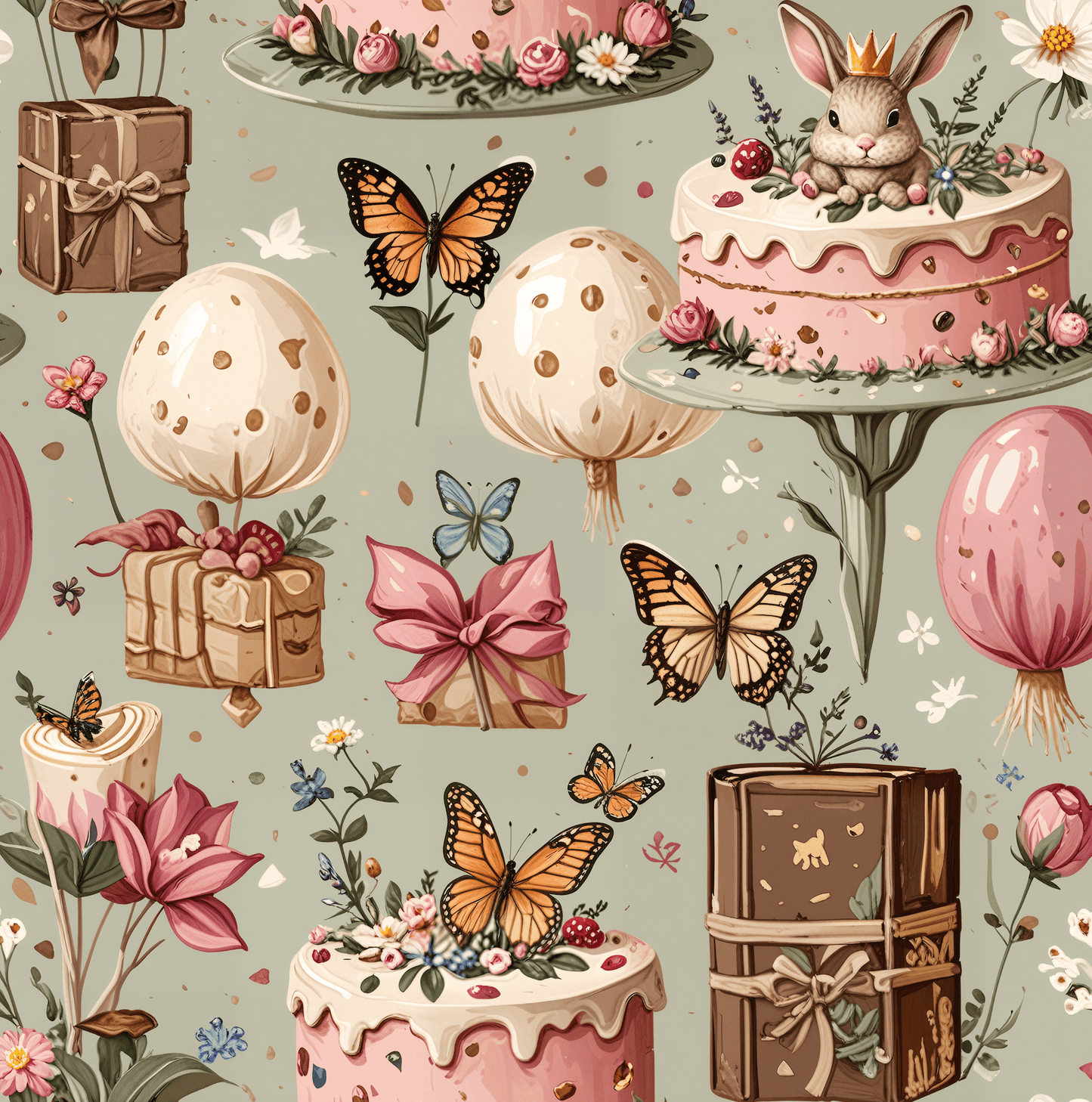 Charming Birthday Butterfly Gift Wrap