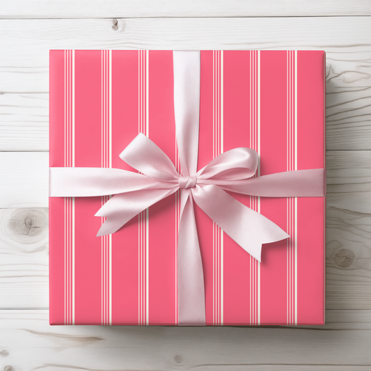 Pink Striped Wrapping Papers for Gift Giving