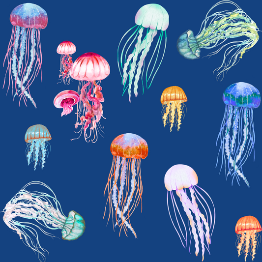 Vibrant Jellyfish Wrapping Paper