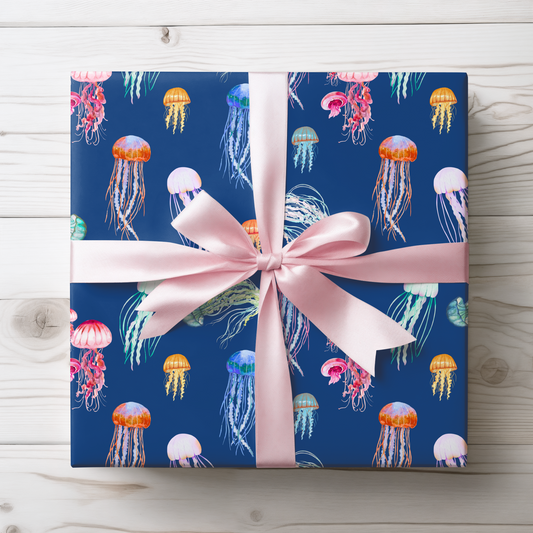 Vibrant Jellyfish Wrapping Paper