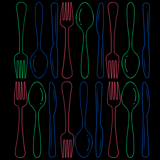 Utensils Modern Gift Wrap Design