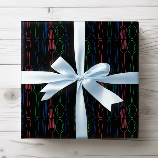 Utensils Modern Gift Wrap Design