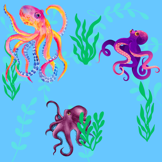 Gift Wrap - Colorful Octopus