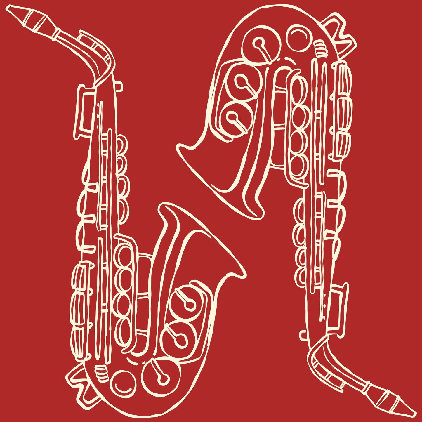 Gift Wrap - Saxophone Design, Music Lover's Wrapping Papers