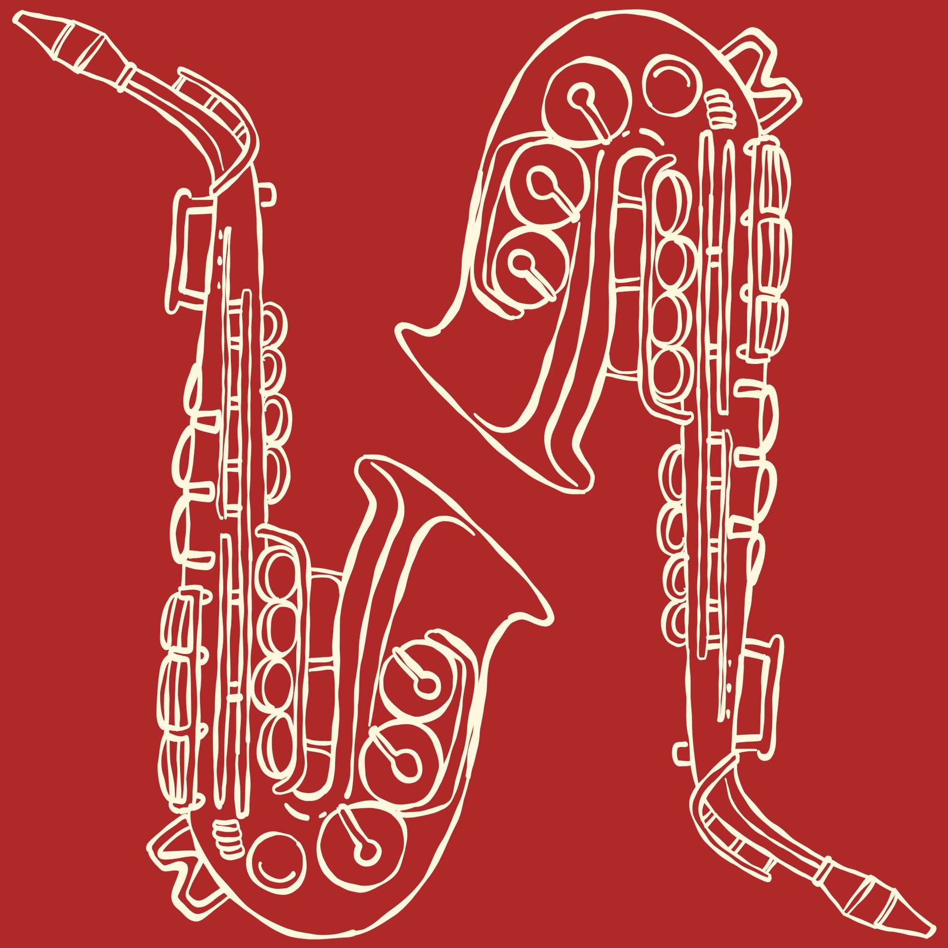 Gift Wrap - Saxophone Design, Music Lover's Wrapping Papers