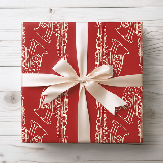 Gift Wrap - Saxophone Design, Music Lover's Wrapping Papers
