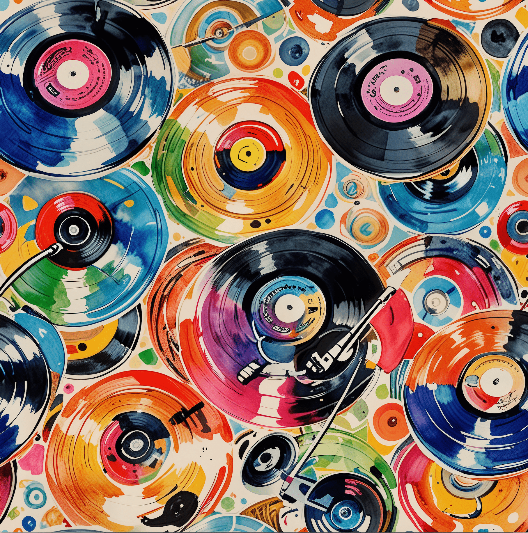 Colorful Record, Music - themed Wrapping Paper