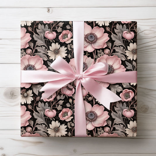 Elegant Pink Floral Wrapping Paper