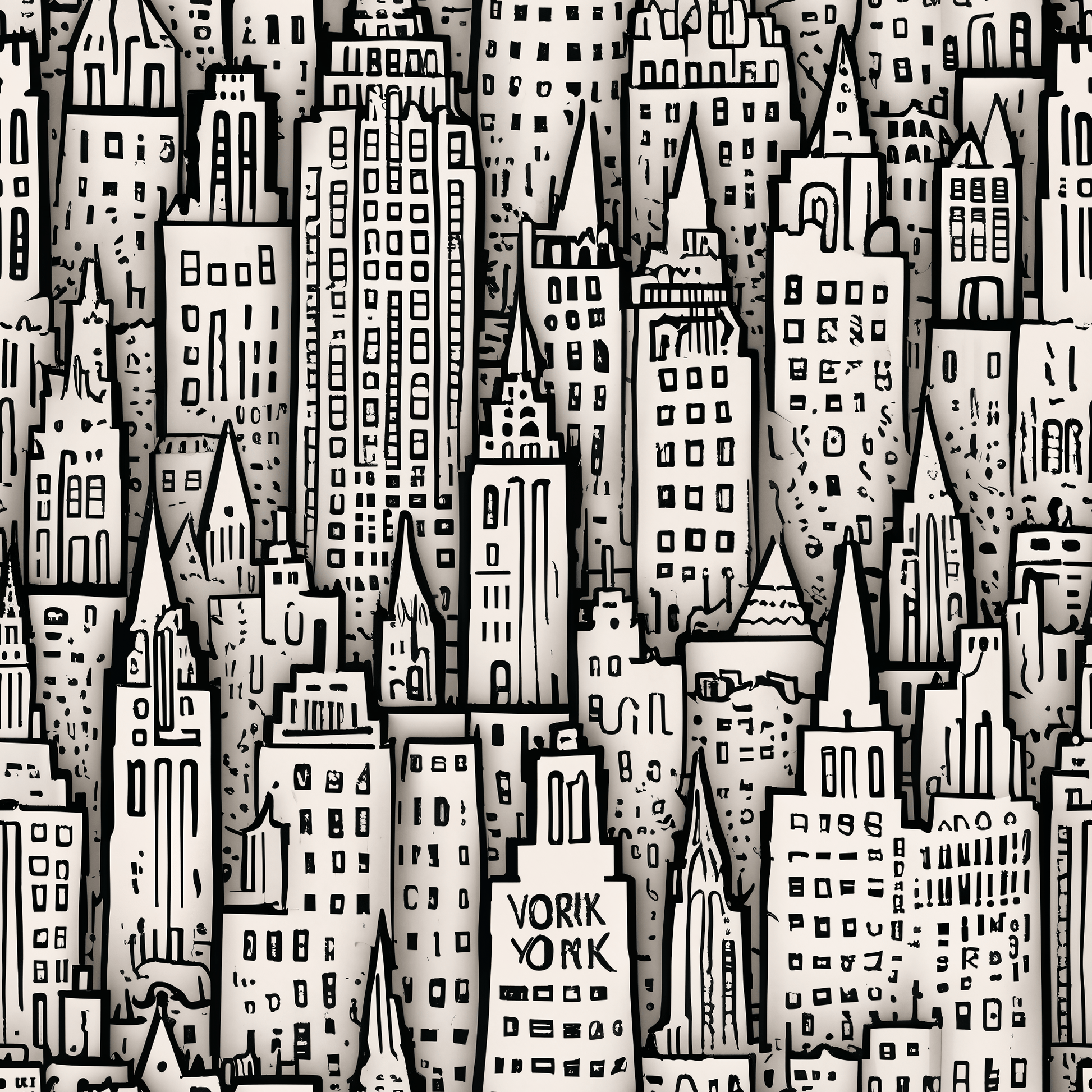 Wrapping Papers - Chic Abstract Cityscape