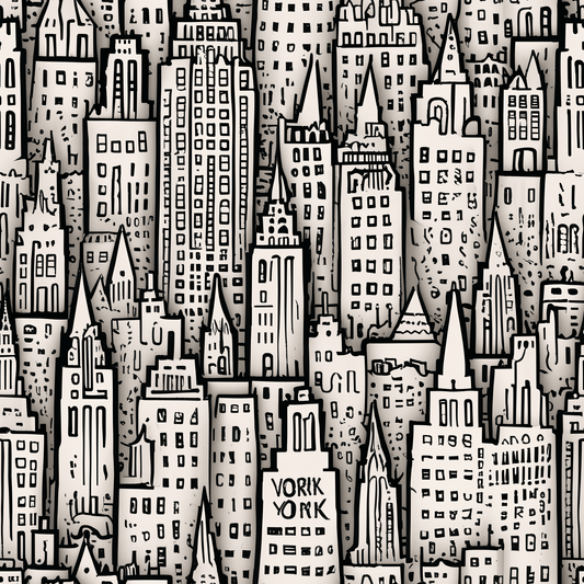 Wrapping Papers - Chic Abstract Cityscape