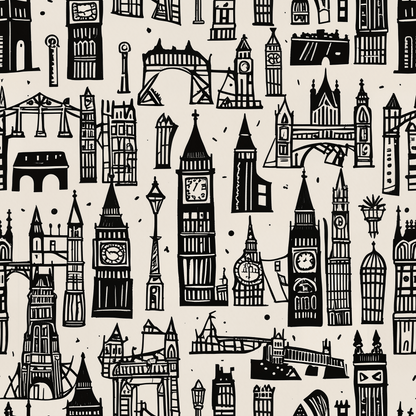 Wrapping Papers - Artistic Abstract Cityscape