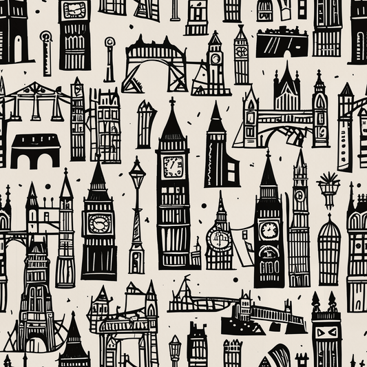 Wrapping Papers - Artistic Abstract Cityscape
