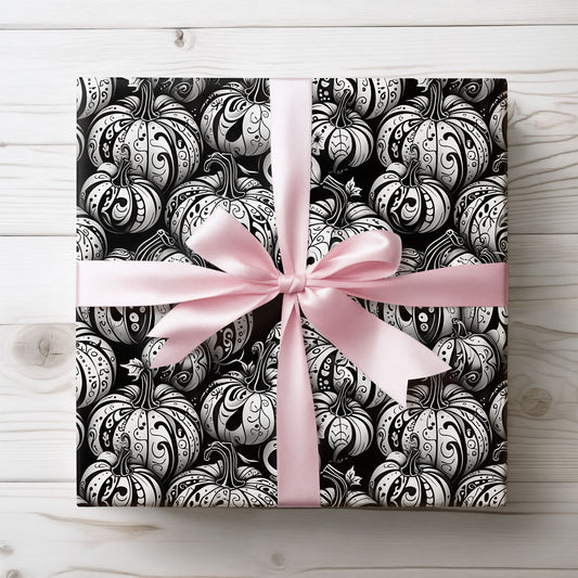 Pumpkin Noir – Gothic Glam Wrapping Paper