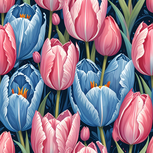 Vibrant Tulip Floral Wrapping Paper