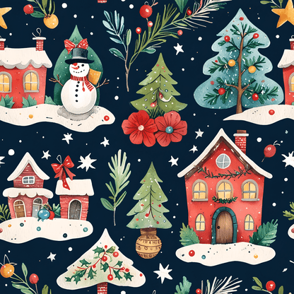 Wrapping Papers - Festive Christmas Village