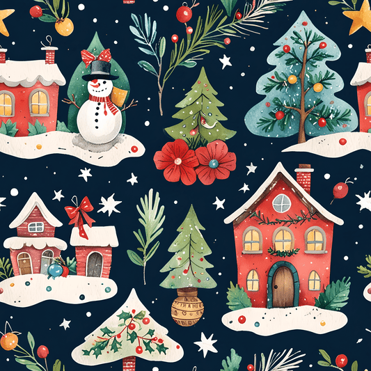 Wrapping Papers - Festive Christmas Village