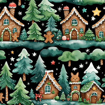 Midnight Munchkinville – Gingerbread Dreams on a Starry Night
