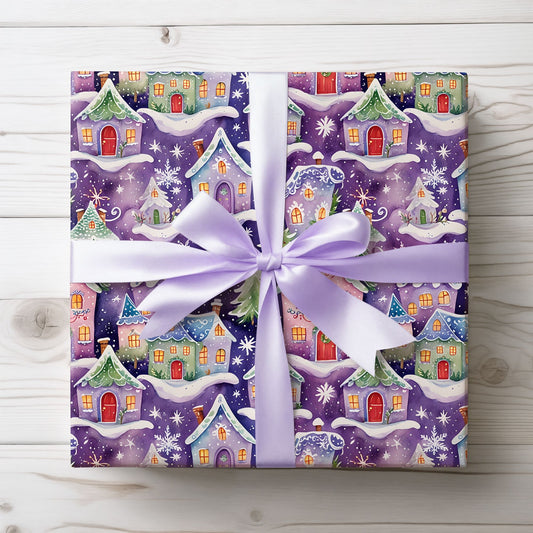 Merryville Magic – Enchanted Christmas Village Wrapping Paper