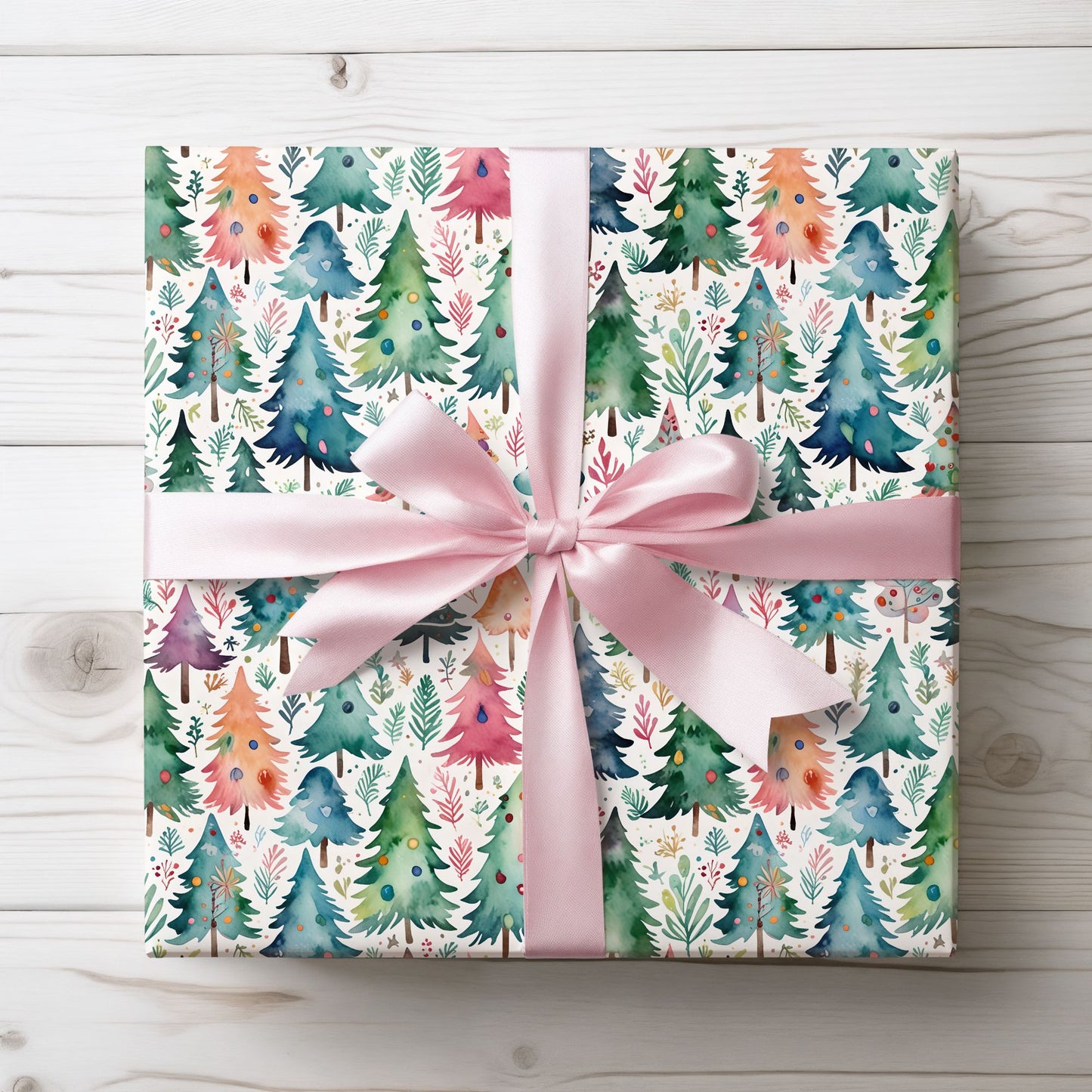 Wrapping Papers - Colorful Christmas Trees