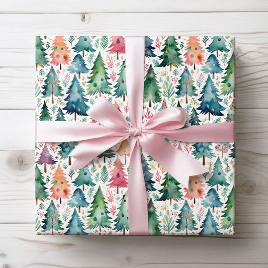 Wrapping Papers - Colorful Christmas Trees