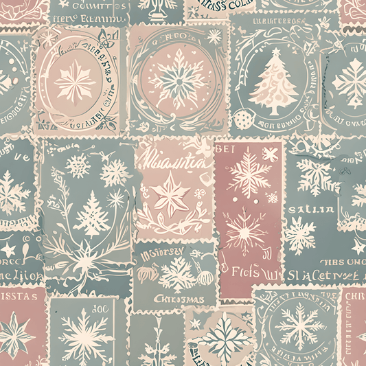 Vintage - Inspired Stamp Wrapping Paper Roll - Lokipawz