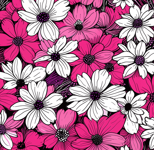 Pink & White Floral Wrapping Paper